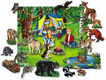 camping themed party games
 on We set out this camping-themed felt board on one of the tables for the ...