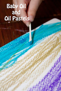 Baby Oil and Oil Pastels