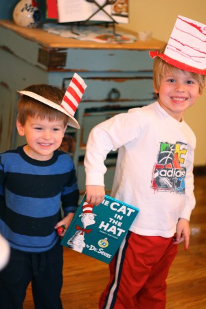 Make Your Own Cat in the Hat hats out of paper plates!