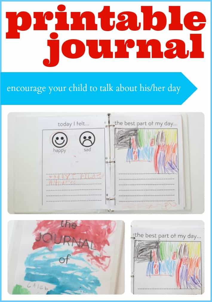 Printable Journal for Kids (Get Your Child to Communicate with You) I