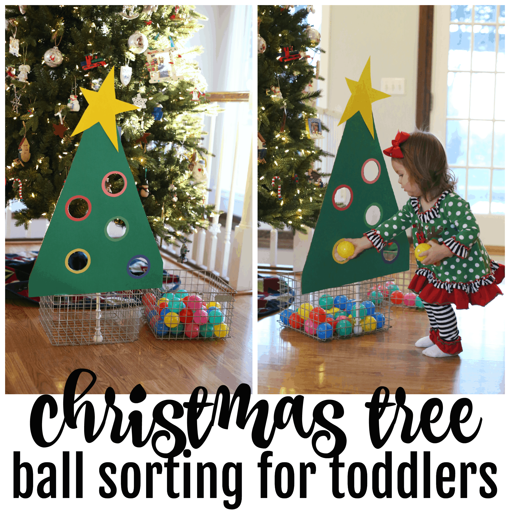 Christmas Tree Ball Sort for Toddlers I Can Teach My Child!