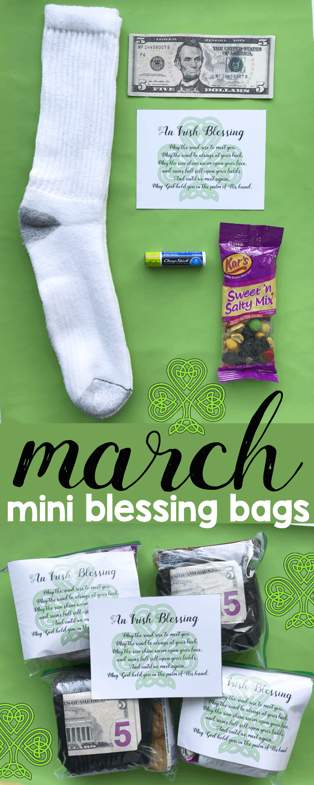 March Mini Blessing Bags (with free printable) - I Can Teach My Child! Gifts For Someone Going To Ireland