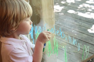 Vertical Writing with Window Crayons - I Can Teach My Child!