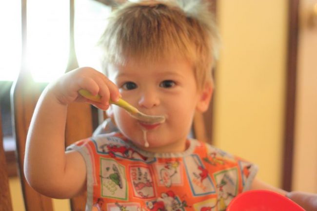 Encouraging Independence:  Eating with a Spoon