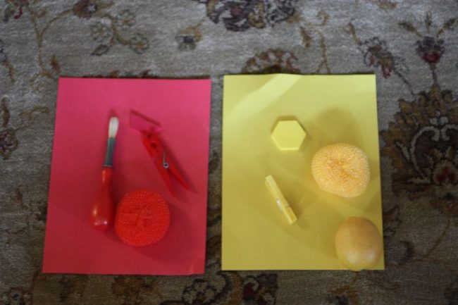 Toddler Time:  Simple Color Sorting