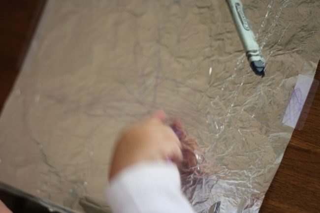 Toddler Time:  Coloring on Foil
