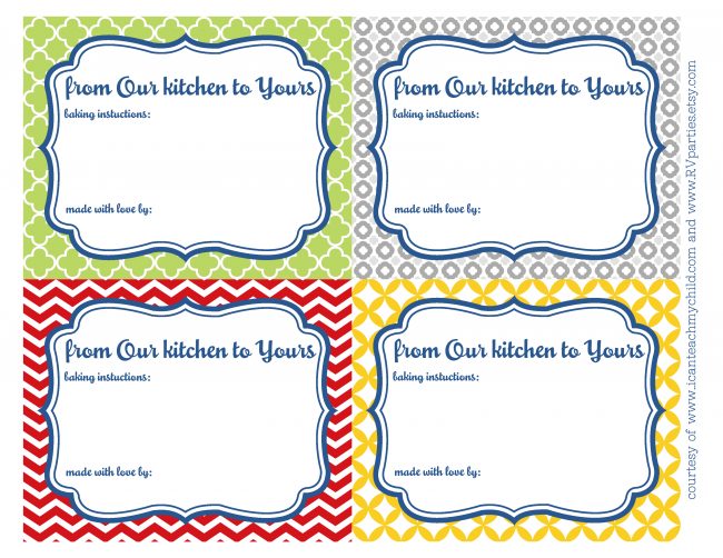 ‘From Our Kitchen to Yours’ Printables