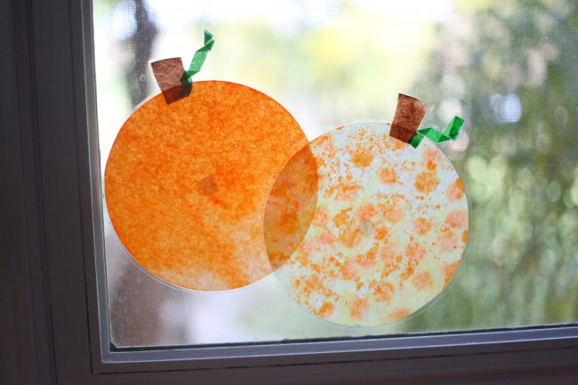 Coffee Filter ‘Stained Glass’ Pumpkins