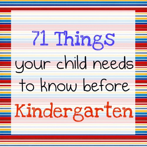 kindergarten readiness