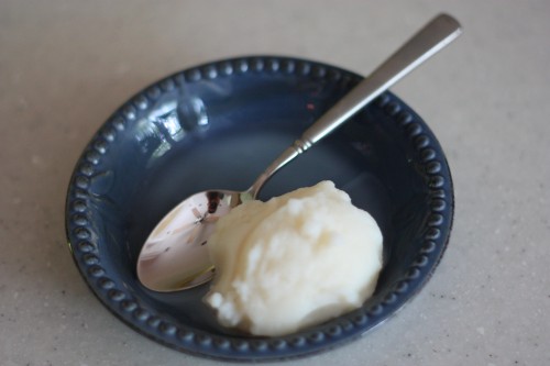 homemade ice cream in a bag