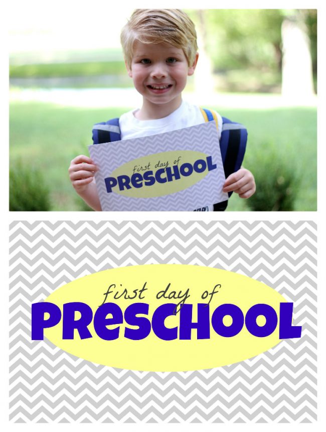 Free “First Day of School” Printables