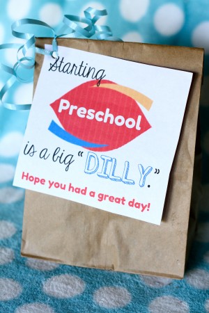Starting School is a "Big Dilly":: Printable Tags