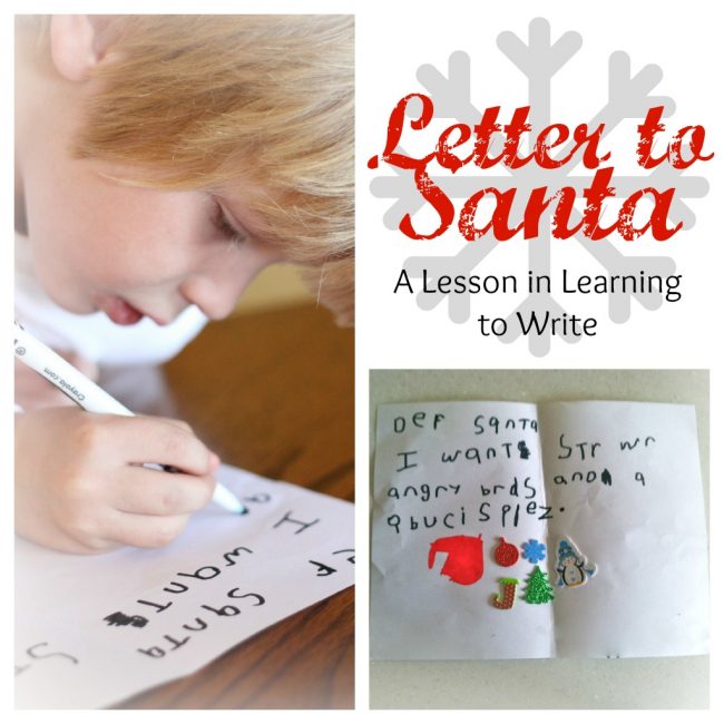 Letter to Santa:  A Lesson in Learning to Write