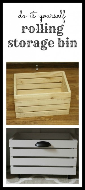 DIY Rolling Storage Bin