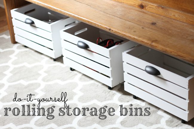 DIY Rolling Storage Bin