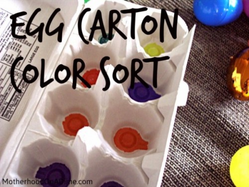 Egg Carton Color Sort