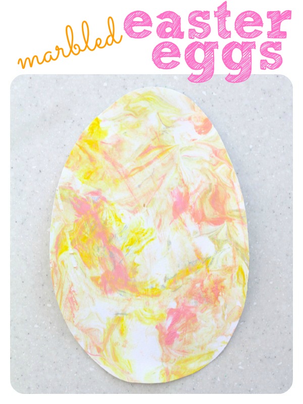 Marbled Easter Egg Painting
