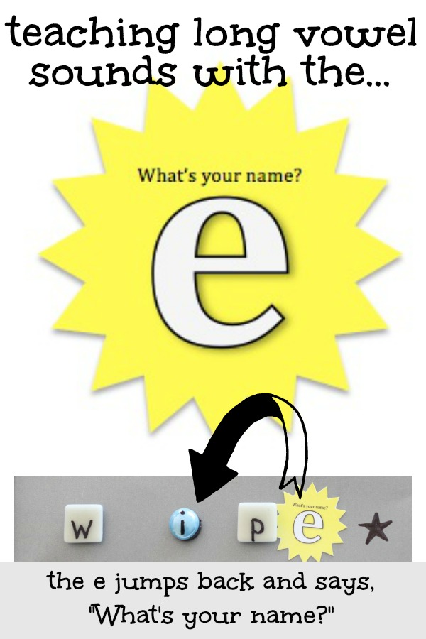 Introducing Long Vowel Sounds with the What’s Your Name? E  (free printable)