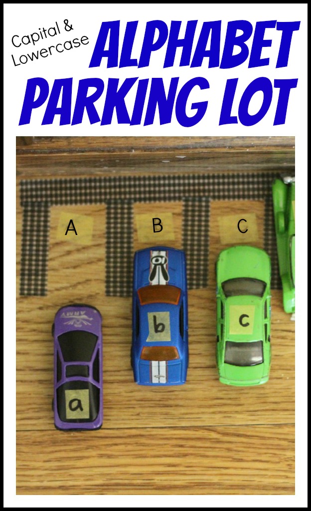 Alphabet Parking Lot:  Matching Capital and Lowercase Letters