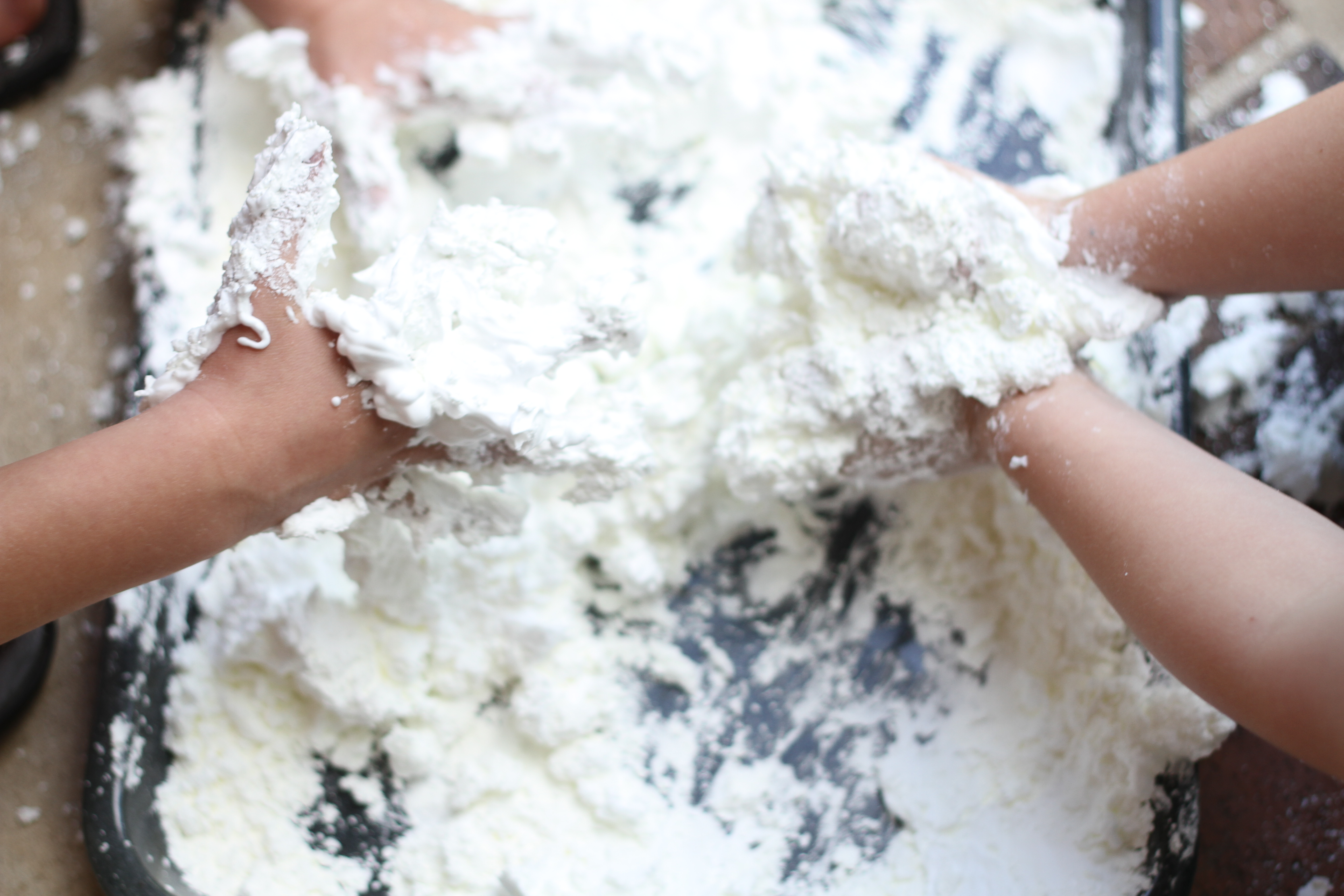 Shaving Cream + Cornstarch = Fun I Can Teach My Child!