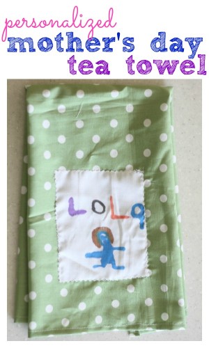 Personalized Mother's Day Tea Towel