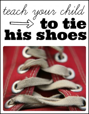 how to teach my kid to tie shoes