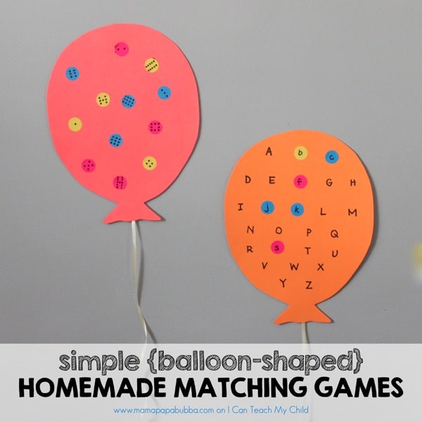 Simple Balloon-Shaped Homemade Matching Games