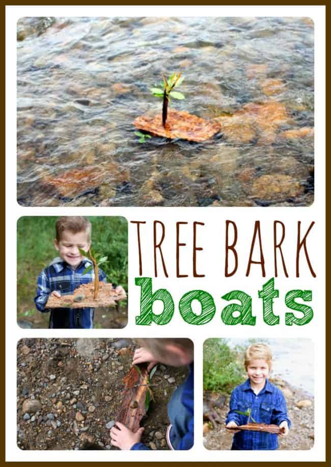 Simple Tree Bark Boats