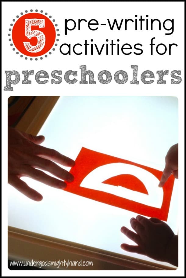 5 Pre-Writing Activities for Preschoolers