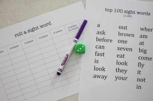 Roll-a-Sight Word