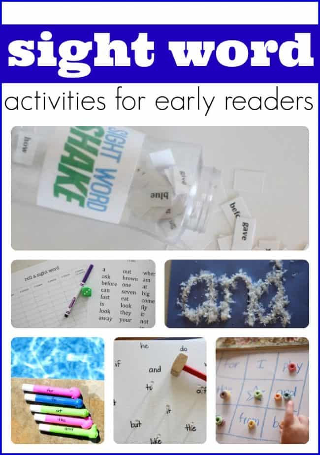 Sight Word Activities for Early Readers