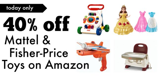40% off select Mattel and Fisher Price Toys Today Only on Amazon