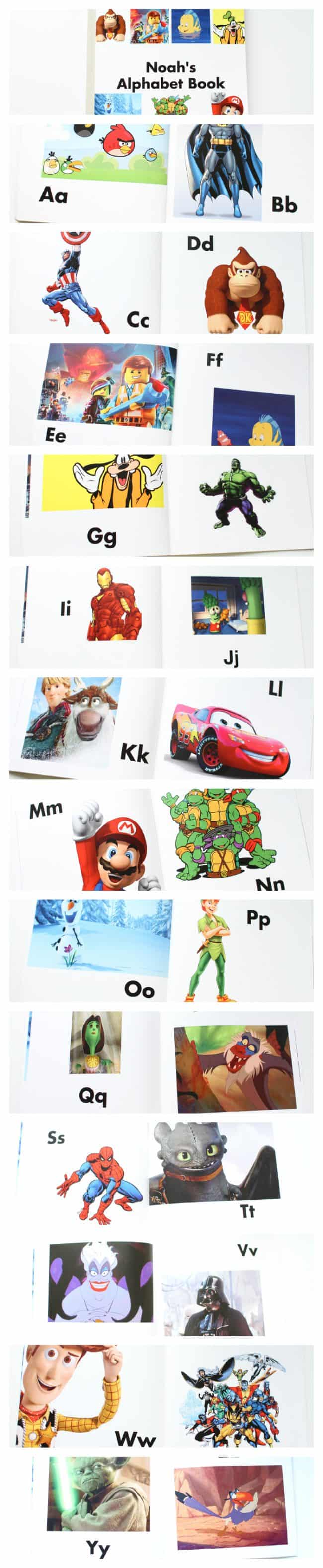 Personalized Character Alphabet Book