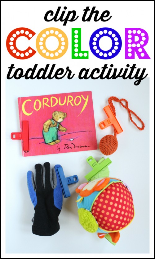 Clip the Color Toddler Activity