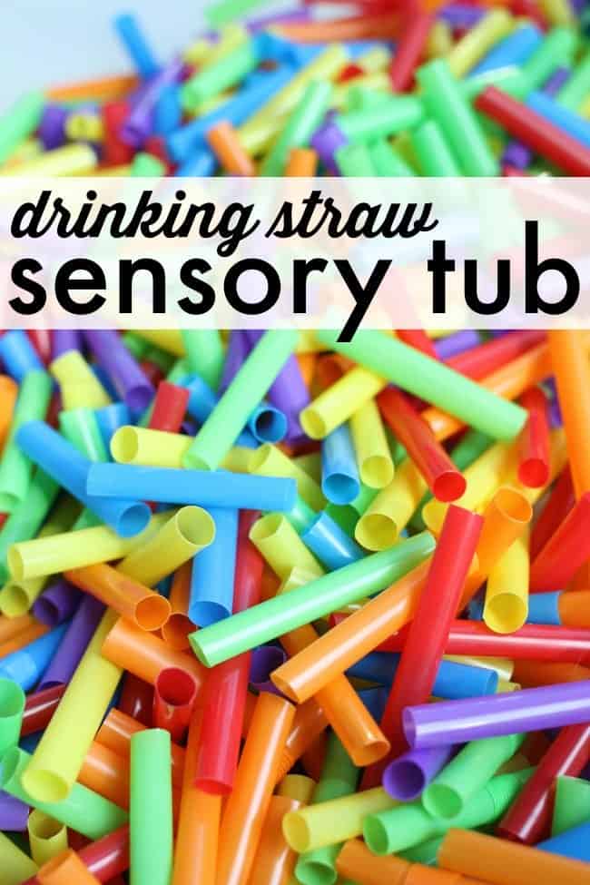 Drinking Straw Sensory Tub