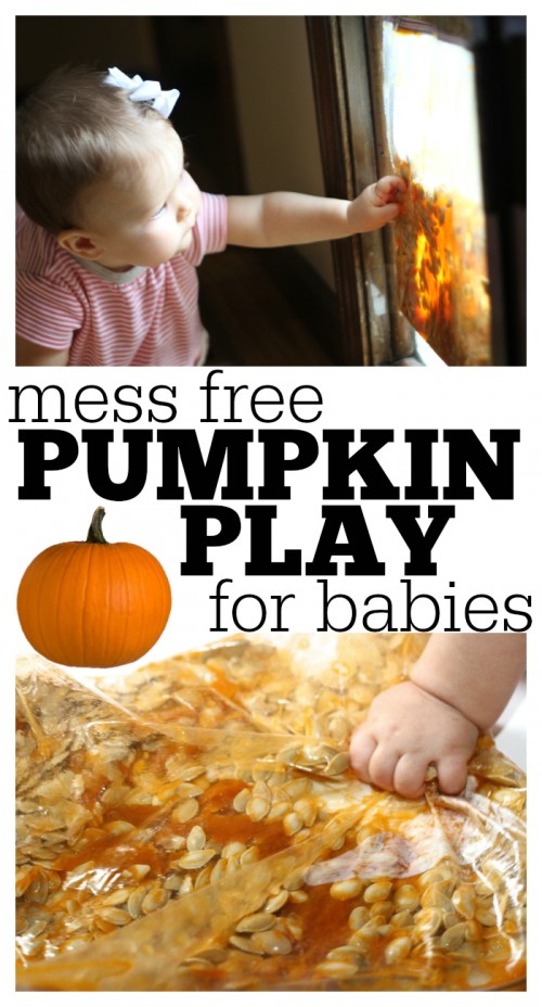 Mess-free Pumpkin Play for Babies