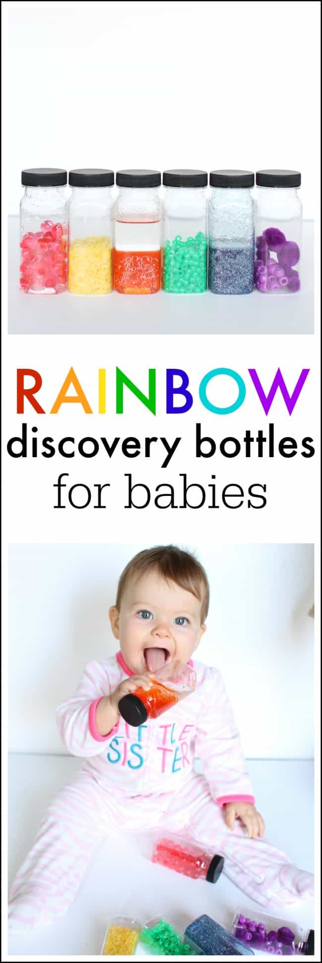 Rainbow Discovery Bottles for Babies