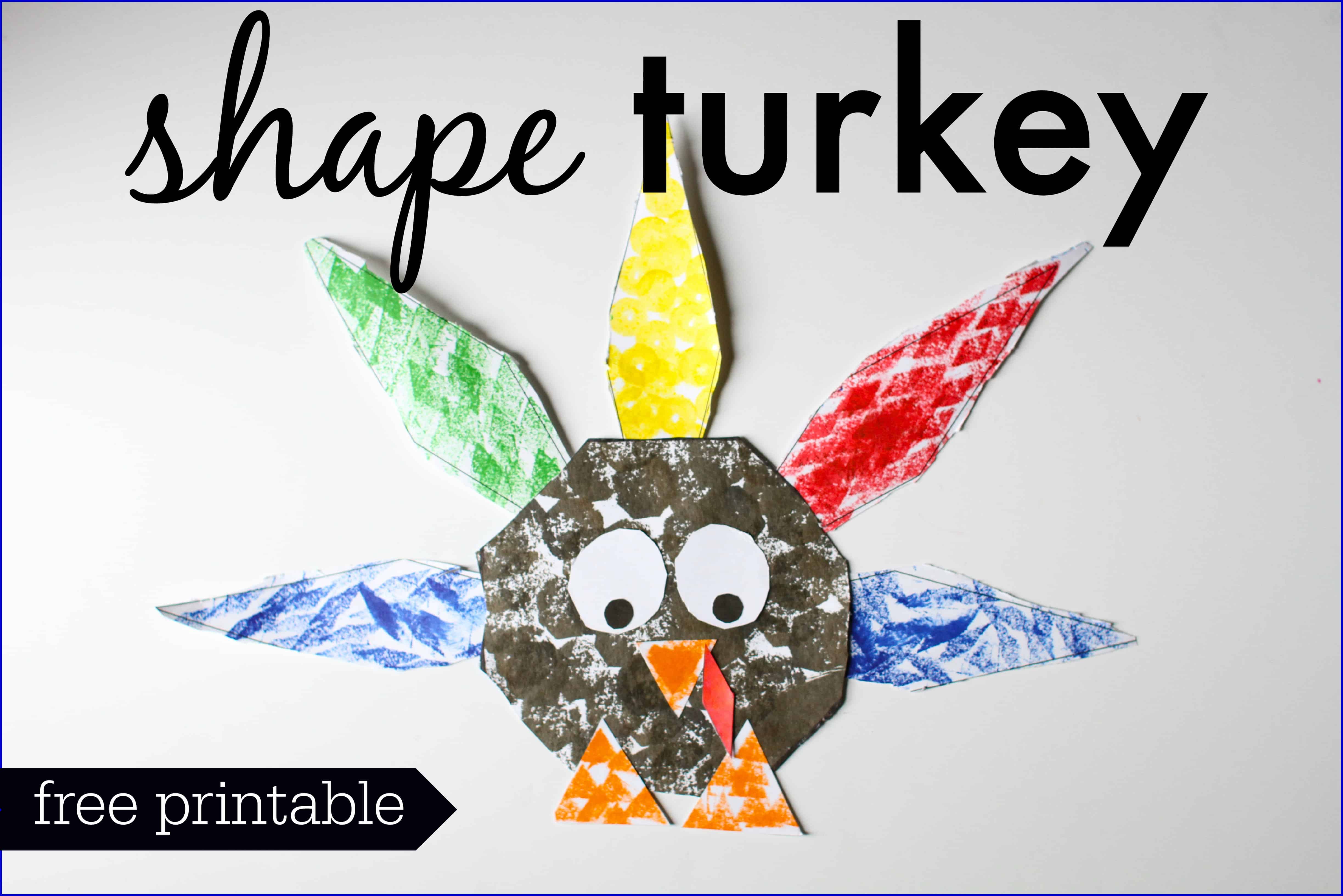 Shape Turkey for Preschoolers I Can Teach My Child!