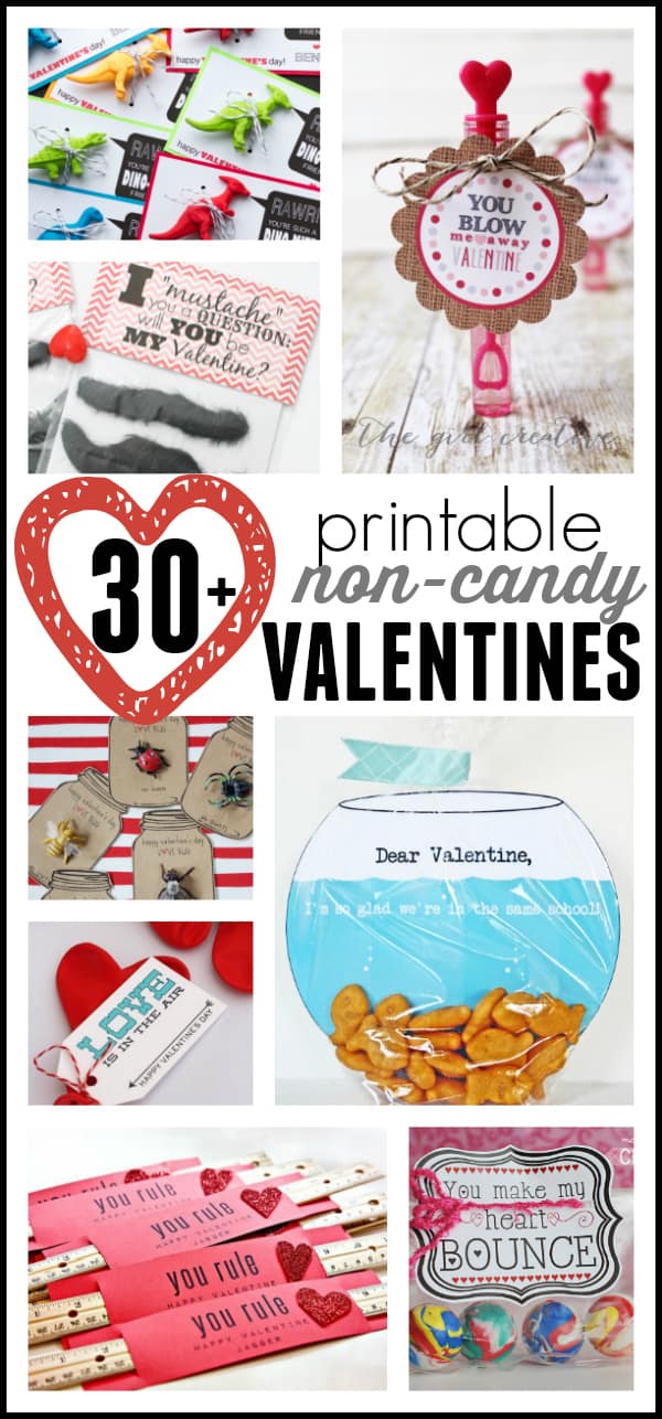30+ Printable Non-Candy Valentines