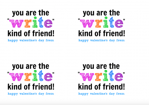 Write Kind of Friend Valentine Printable