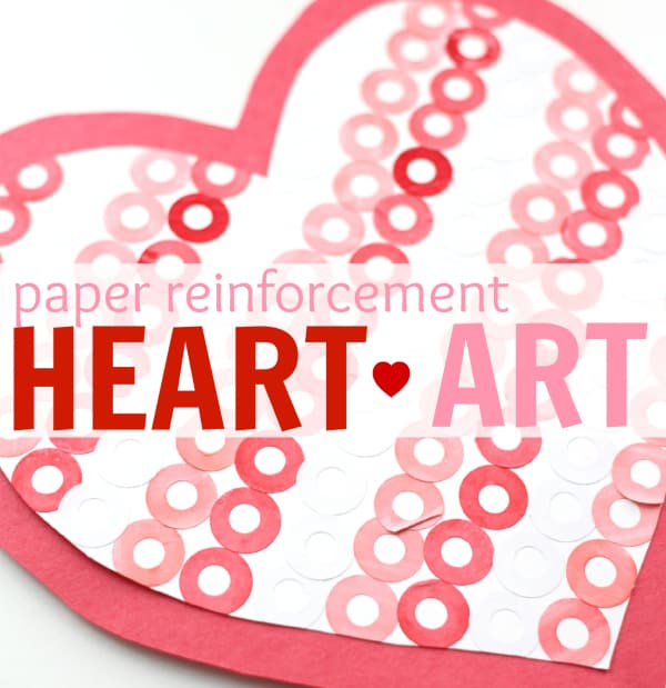 paper reinforcement heart art square
