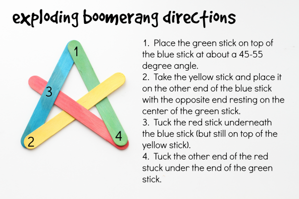 Exploding Boomerang Directions