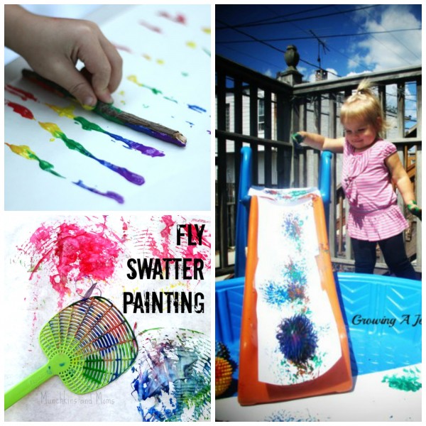 More Outdoor Art for Toddlers