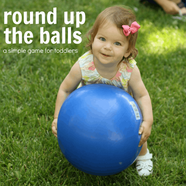 round up the balls - a simple game for toddlers