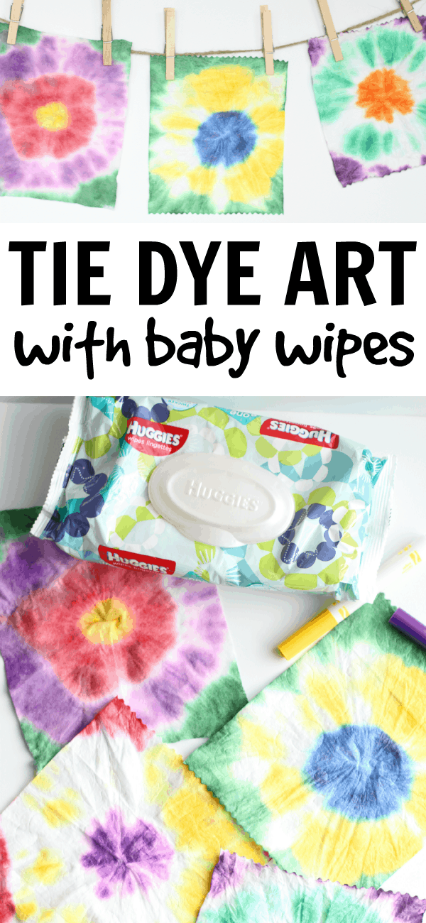 Easy Tie Dye Art with Baby Wipes