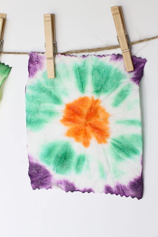 Tie Dye Art with Baby Wipes