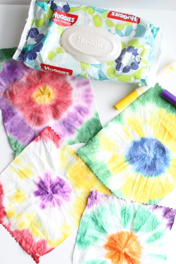 Tie Dye Art with Baby Wipes