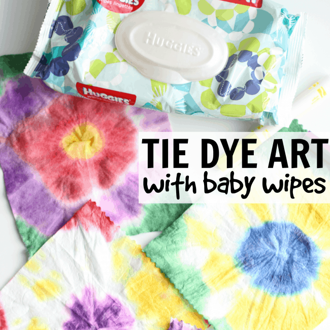 Easy Tie Dye Art with Baby Wipes