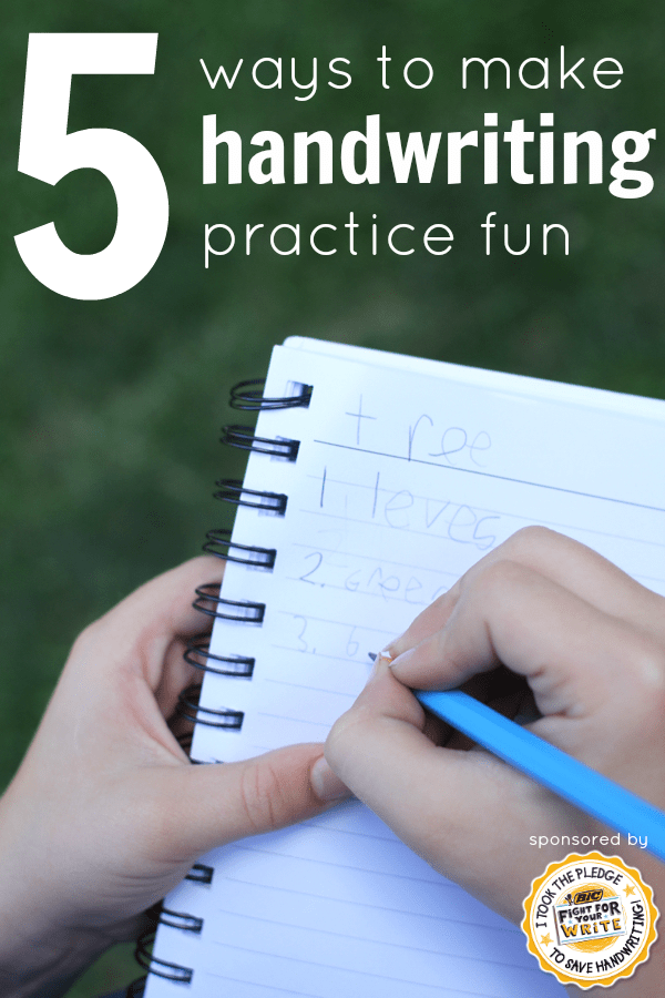 5 Ways to Make Handwriting Practice Fun