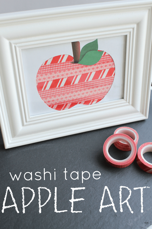 Apple Art with Washi Tape